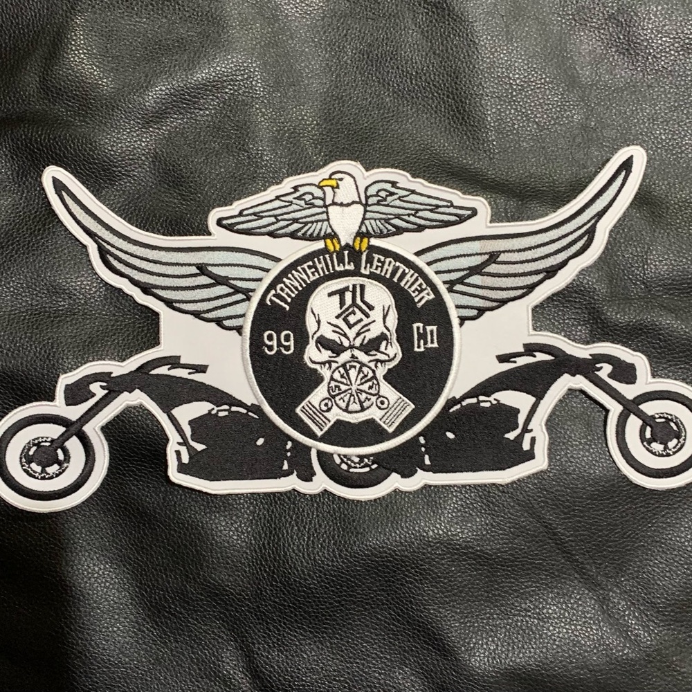 Tannehill Leather Black and White Patch